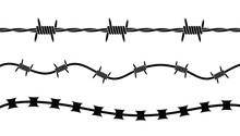 Barbed Wire Logo. Isolated Barbed Wire On White Background