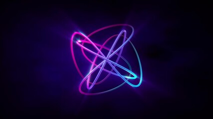 Wall Mural - Abstract background 3D animation shiny stripes regular geometry structure transforms in a space loop.