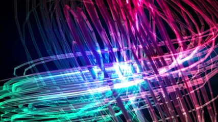 Wall Mural - Abstract background 3D animation shiny stripes regular geometry structure appears builds up and transforms in space loop.