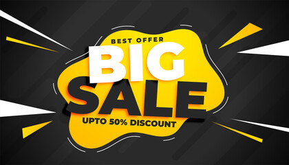 Wall Mural - big sale banner with abstract shapes