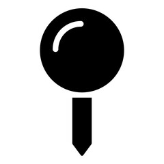 Fototapete - ngi1204 NewGraphicIcon ngi - map marker / pointer - pin icon . black plastic pushpin . simple address location illustration . isolated on white background . square xxl g10460