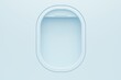 Airplane light window template. Travel concept. 3d rendering
