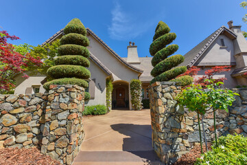 Canvas Print - house in the garden