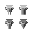 Set of pillar icon vector design