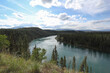 View on Yukon Kuskokwim Delta river near Wolf creek campground, Yukon, Canada
