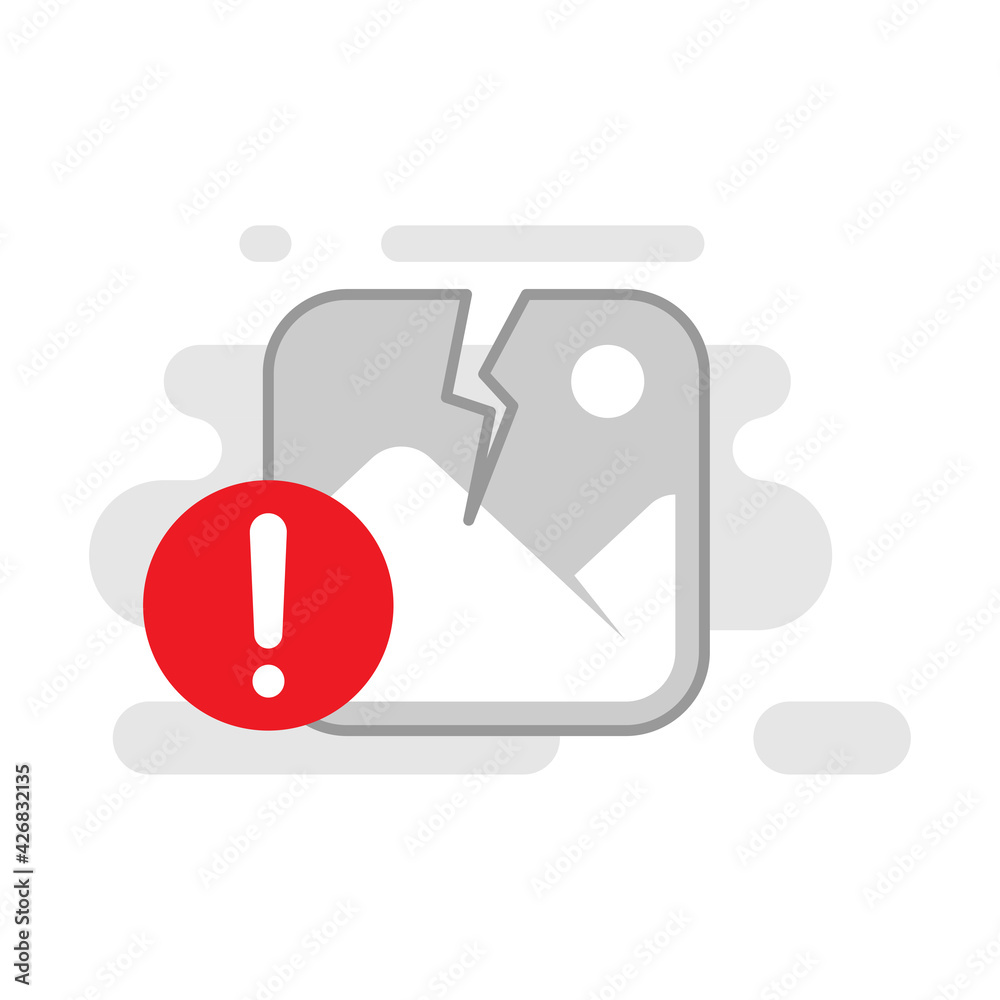 image file has been corrupted concept illustration flat design vector ...