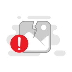 Poster - image file has been corrupted concept illustration flat design vector eps10. modern graphic element for icon, landing page, empty state ui, infographic, etc