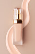 © Oleg Gekman - Foundation bottle with liquid foundation. Advertising of foundation cream, concealer, base, BB cream