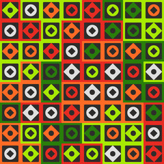 Poster - Colorful tile abstract shapes. Vector different colors tile.