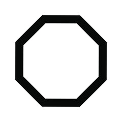 octagon shapes with outlines and fill colors, fields for logos or symbols, math teaching pictures.