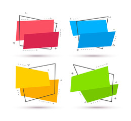 Poster - Colorful blank banners. Abstract geometric shape. Vector illustration