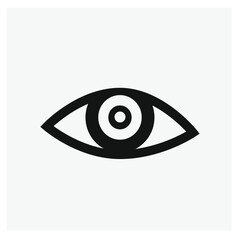 Poster - Eye  vector icon.  Editable stroke. Linear style sign for use on web design and mobile apps, logo. Symbol illustration. Pixel vector graphics - Vector