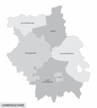Cambridgeshire County Administrative Map