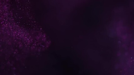 Poster - Beautiful sparkle bokeh on a black background in pink light. Slow motion.