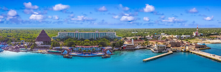 Canvas Print - Port in Puerta Maya - Cozumel, Mexico