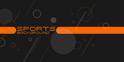 Poster - Sports poster. Abstract background with dynamic shapes. Vector template