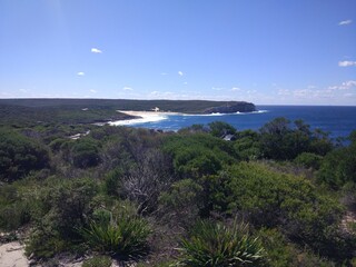 Wall Mural - Royal national park trail walk with the rocks and the sea view