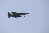 Fototapeta Krajobraz - New Delhi, Delhi India- April 07 2021: Supersonic fighter jet plane flying in the clear sky with the pointed nose and missiles. Rafale and Sukhoi are top Indian Air Force armor.