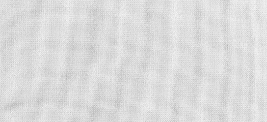 Wall Mural - Panorama of White linen cotton fabric texture and background seamless