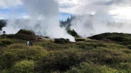 Poster - Powerful geysers of Rotorua, New Zealand