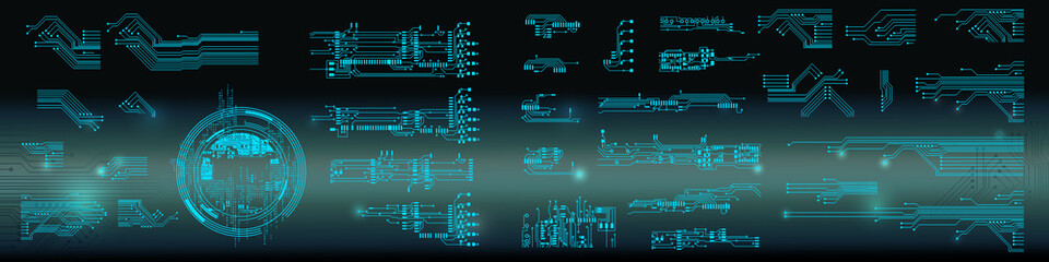 Abstract vector background with high tech circuit board. Vector Illustration