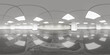 360 panorama view of modern office with white walls marble floor and reflections 3d render illustration hdri vr style pano