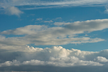 deep blue sky and clouds. cloud scape