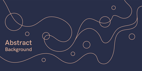 Fototapete - Modern background with abstract elements and dynamic shapes. Vector illustration. Template for design and creative ideas.