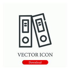 Poster - File storage vector icon.  Editable stroke. Linear style sign for use on web design and mobile apps, logo. Symbol illustration. Pixel vector graphics - Vector