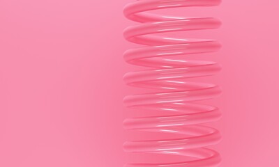 Poster - Bright abstract background with shiny spiral and place for text. 3d rendering