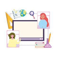 Sticker - online education concept