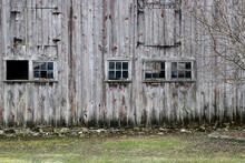 Weathered Wood Barn Wall And Window