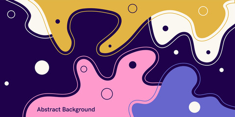 Modern backgrounds with abstract elements and dynamic shapes. Compositions of colored spots. Vector illustration.