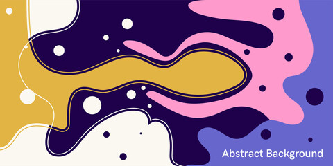 Fototapete - Modern backgrounds with abstract elements and dynamic shapes. Compositions of colored spots. Vector illustration.