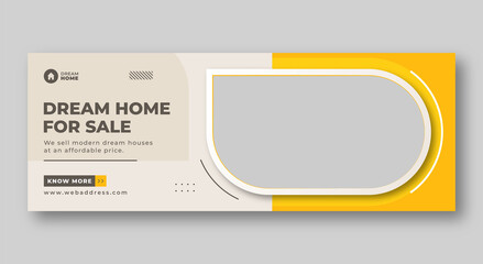 real estate social media facebook cover web banner template