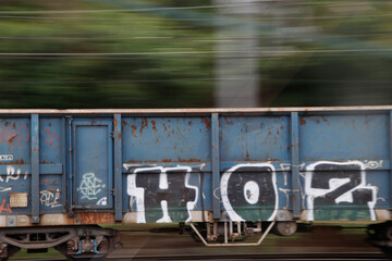 Wall Mural - Train arriving to a station