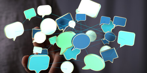 communication speak bubble digital concept