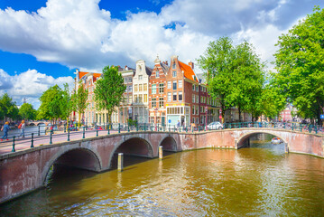 Wall Mural - houses in amsterdam