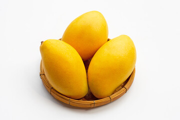 Tropical fruit, Mango on white