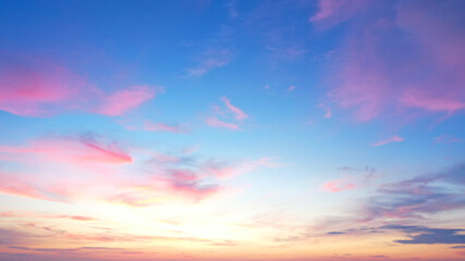 beautiful morning clear sky background. colorful yellow blue sky. morning colorful clear blue sky ba