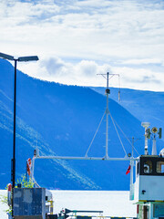 Sticker - Ferry boat in Solvorn village, Norway