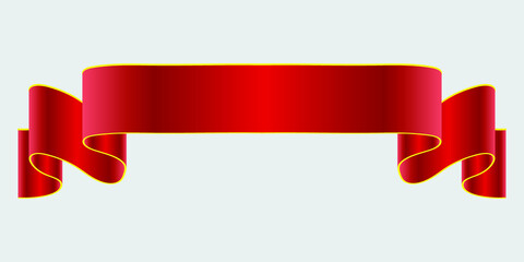 Wall Mural - elegance red ribbon banner. vector banner stock illustration.