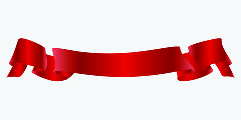 Wall Mural - elegance red ribbon banner. vector banner stock illustration.