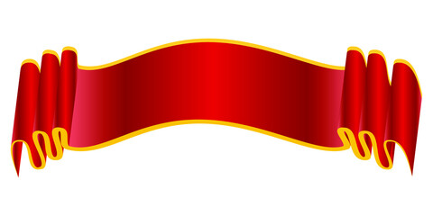 Wall Mural - elegance red ribbon banner. vector banner stock illustration.