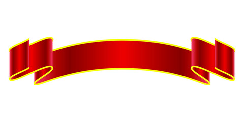 Wall Mural - elegance red ribbon banner. vector banner stock illustration.