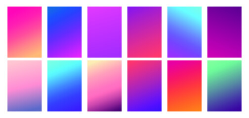Poster - Modern vector template for cover, poster, brochure, mobile app. Abstract color gradient background