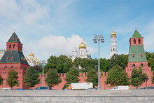 View Of The Kremlin From The Moskva River By Kremlin Embankment