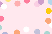 Pastel Polka Dot Frame In Cute Pastel Pattern