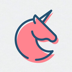 Poster - Unicorn icon business strategy symbol