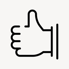 Sticker - Thumbs up icon minimal line